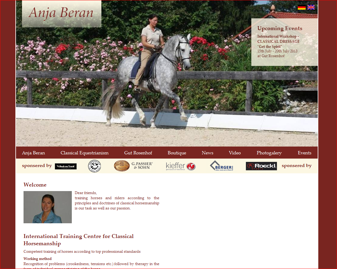Anja Beran classical equestrianism